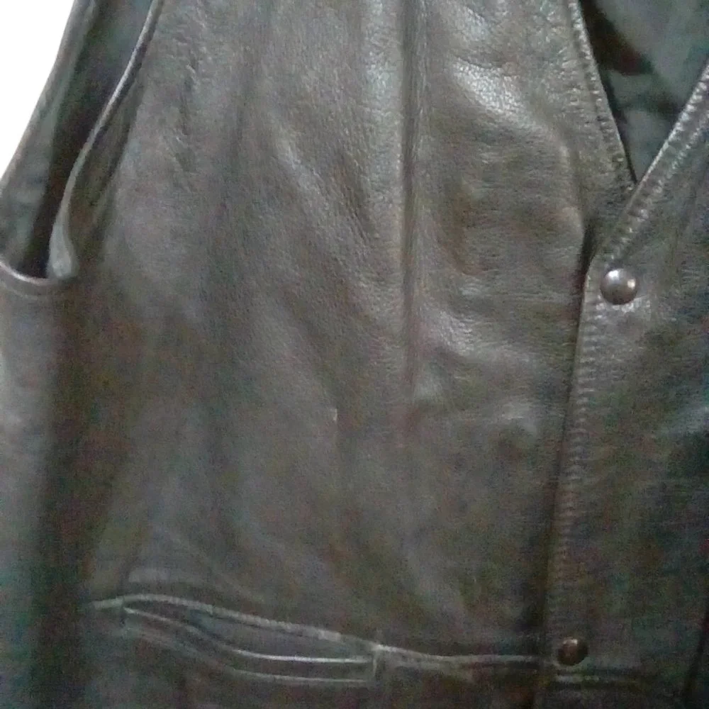 Men's Brown Coronado Leather Vest - Picture 4 of 11